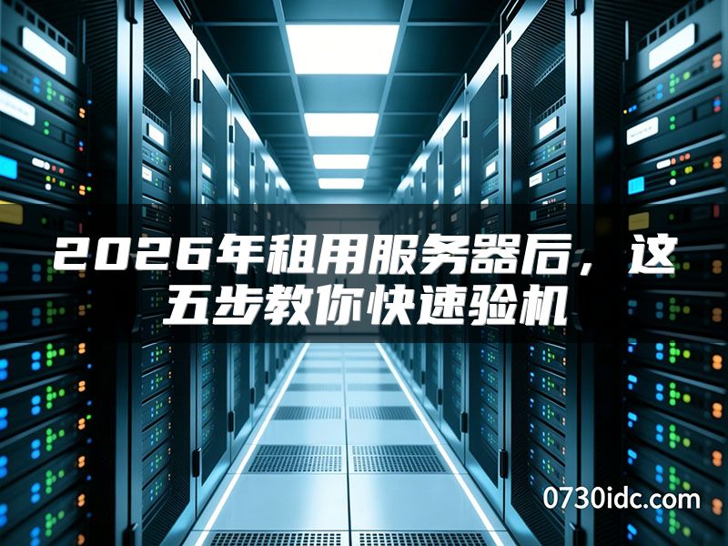 2026年租用服务器后,这五步教你快速验机