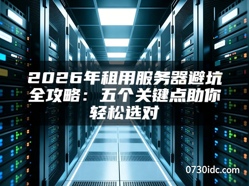 2026年租用服务器避坑全攻略：五个关键点助你轻松选对