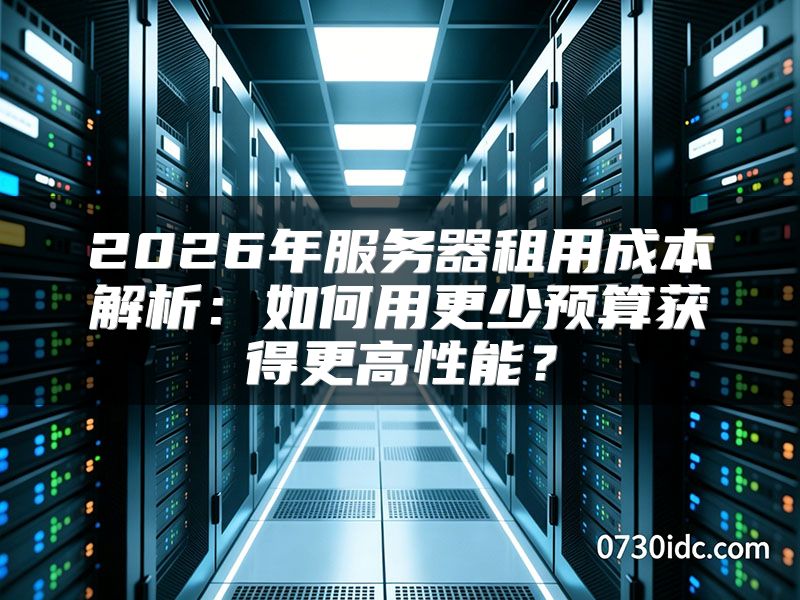2026年服务器租用成本解析:如何用更少预算获得更高性能?