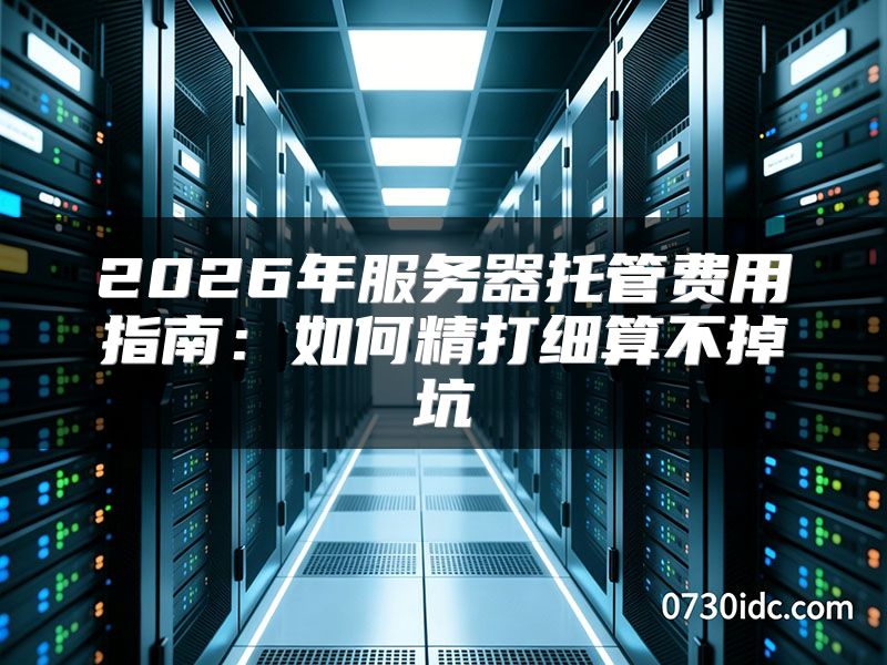 2026年服务器托管费用指南:如何精打细算不掉坑