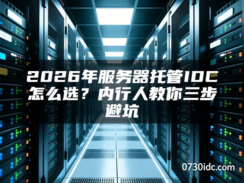 2026年服务器托管IDC怎么选?内行人教你三步避坑