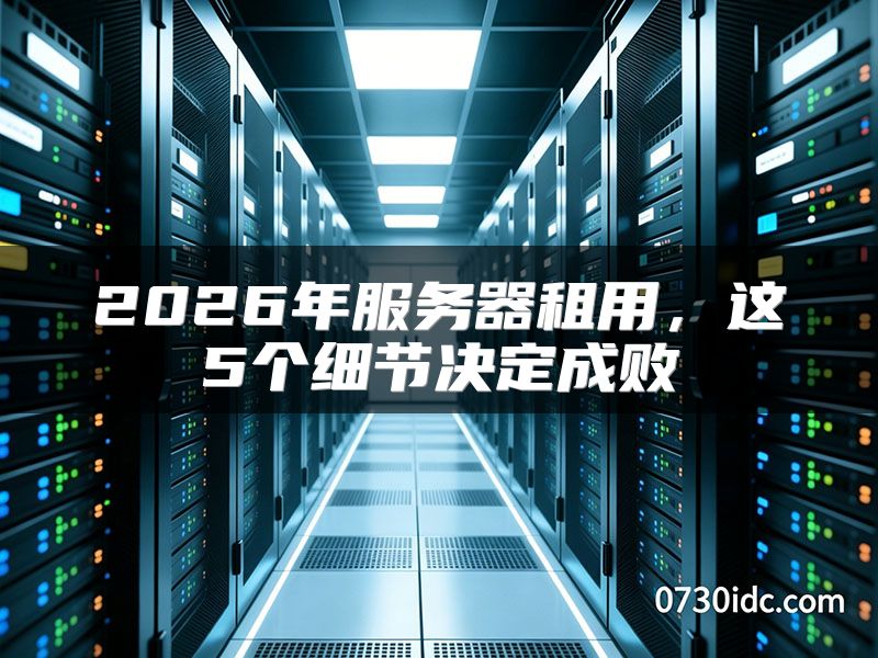 2026年服务器租用,这5个细节决定成败