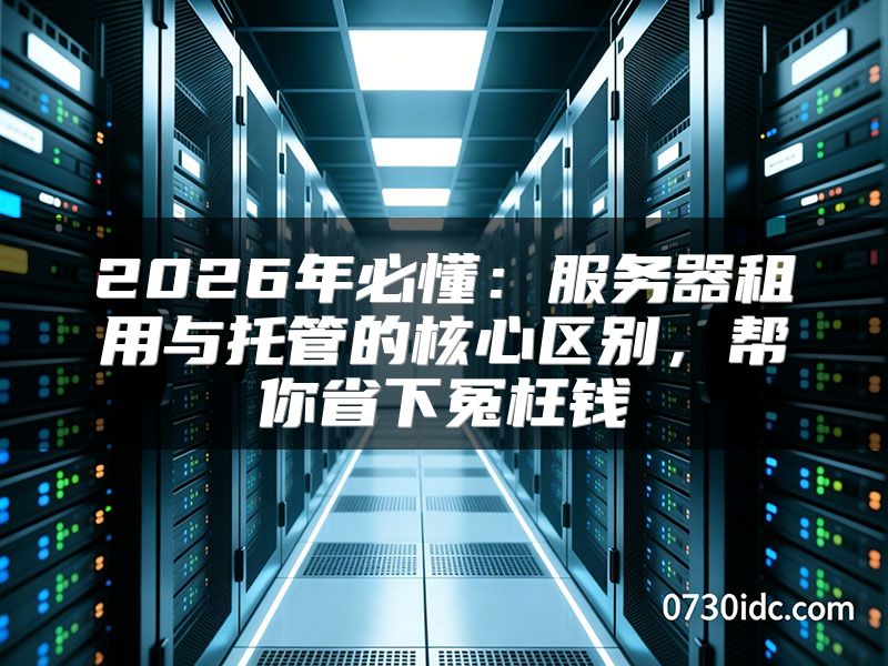 2026年必懂：服务器租用与托管的核心区别，帮你省下冤枉钱