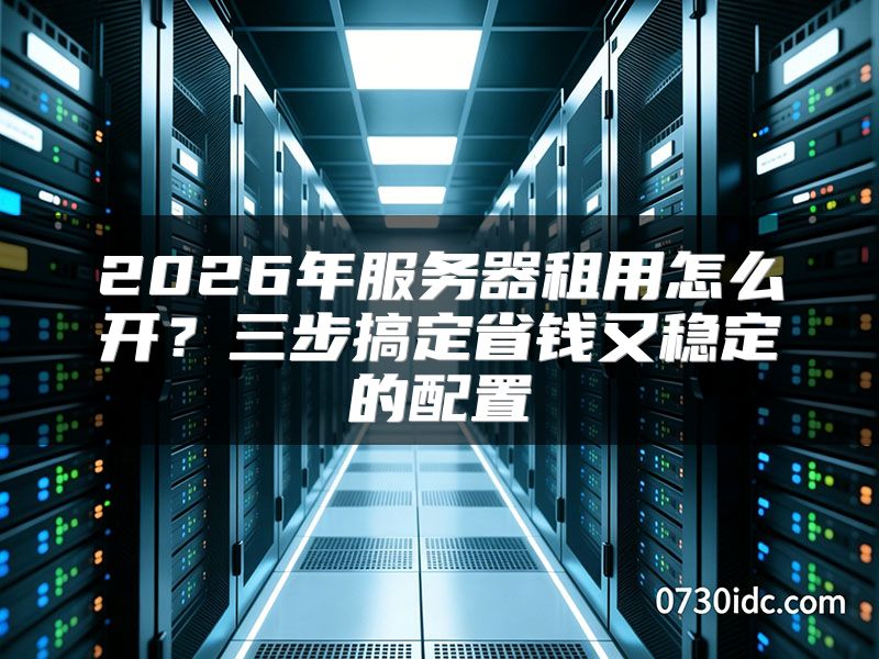2026年服务器租用怎么开？三步搞定省钱又稳定的配置