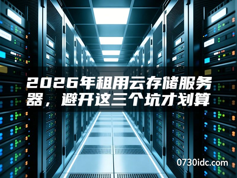 2026年租用云存储服务器,避开这三个坑才划算