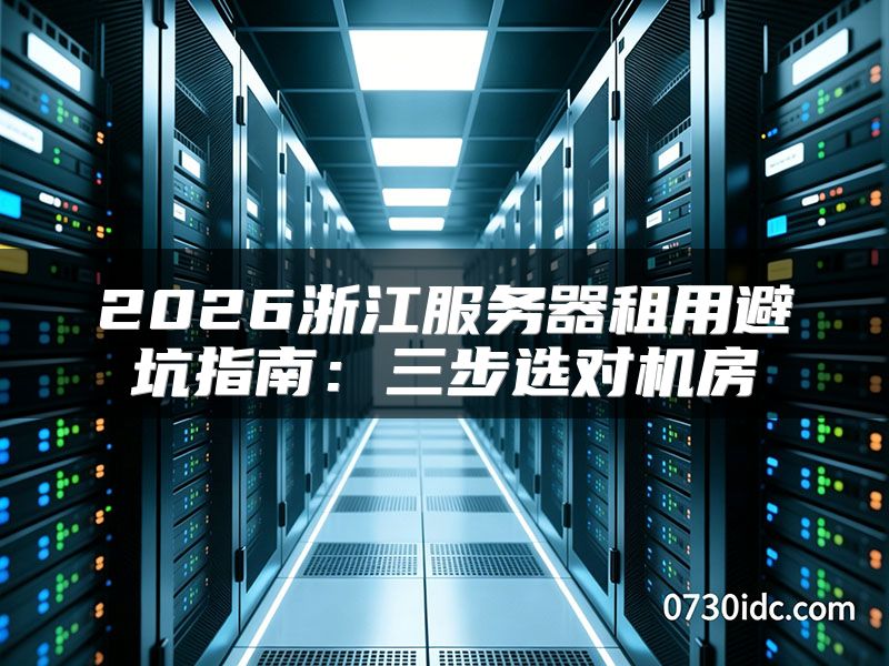 2026浙江服务器租用避坑指南:三步选对机房