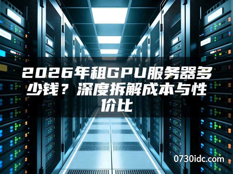 2026年租GPU服务器多少钱?深度拆解成本与性价比