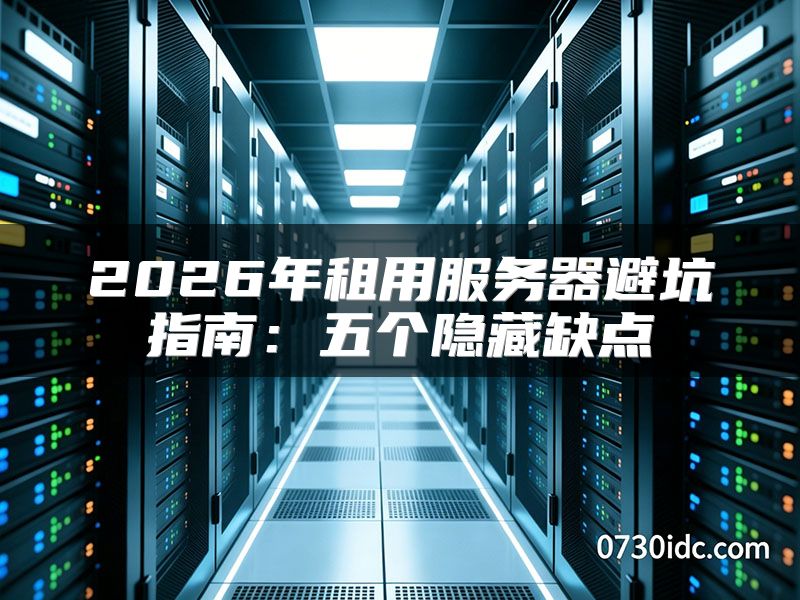 2026年租用服务器避坑指南:五个隐藏缺点
