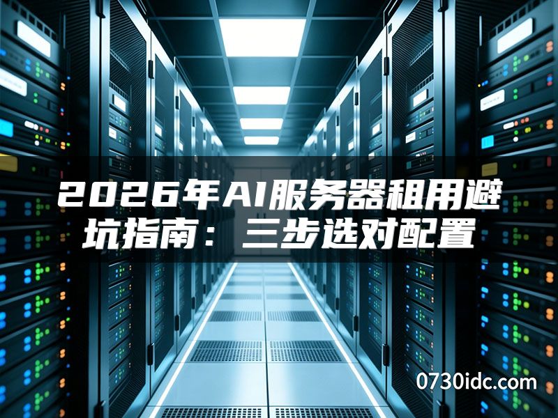 2026年AI服务器租用避坑指南:三步选对配置