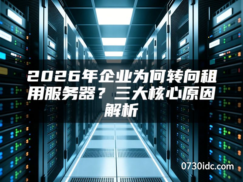 2026年企业为何转向租用服务器?三大核心原因解析