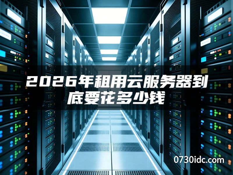 2026年租用云服务器到底要花多少钱