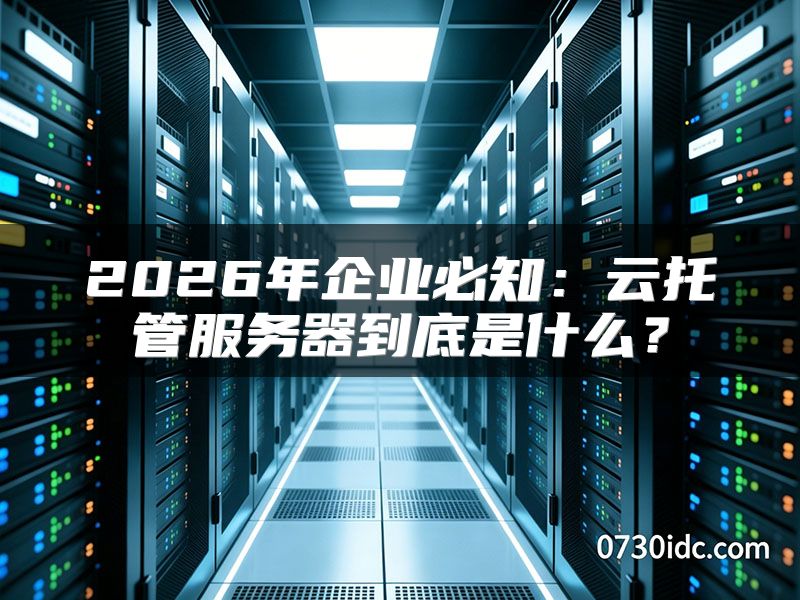 2026年企业必知:云托管服务器到底是什么?
