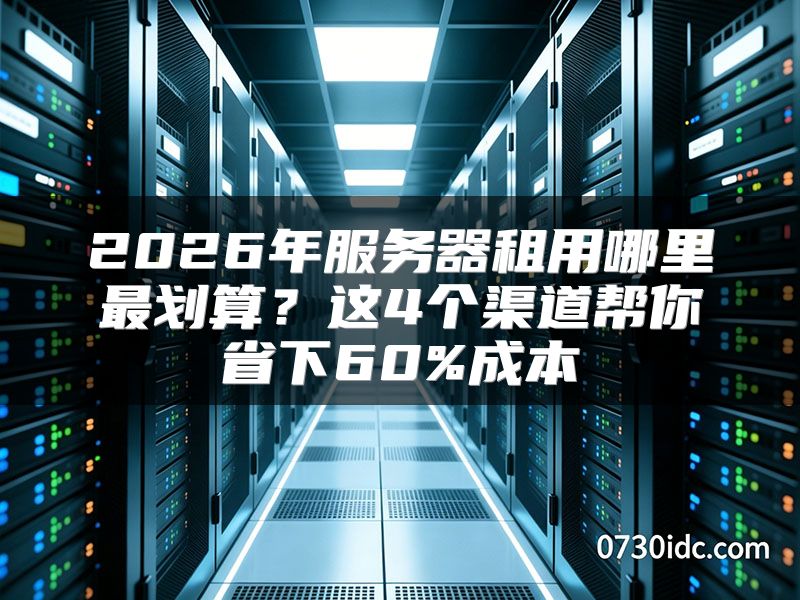 2026年服务器租用哪里最划算？这4个渠道帮你省下60%成本