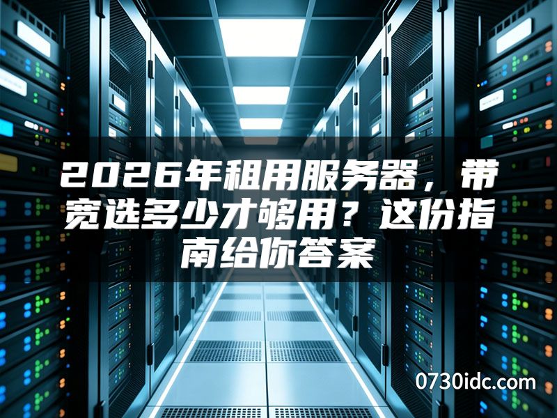2026年租用服务器，带宽选多少才够用？这份指南给你答案