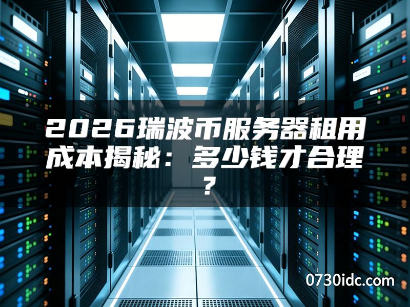 2026瑞波币服务器租用成本揭秘：多少钱才合理？