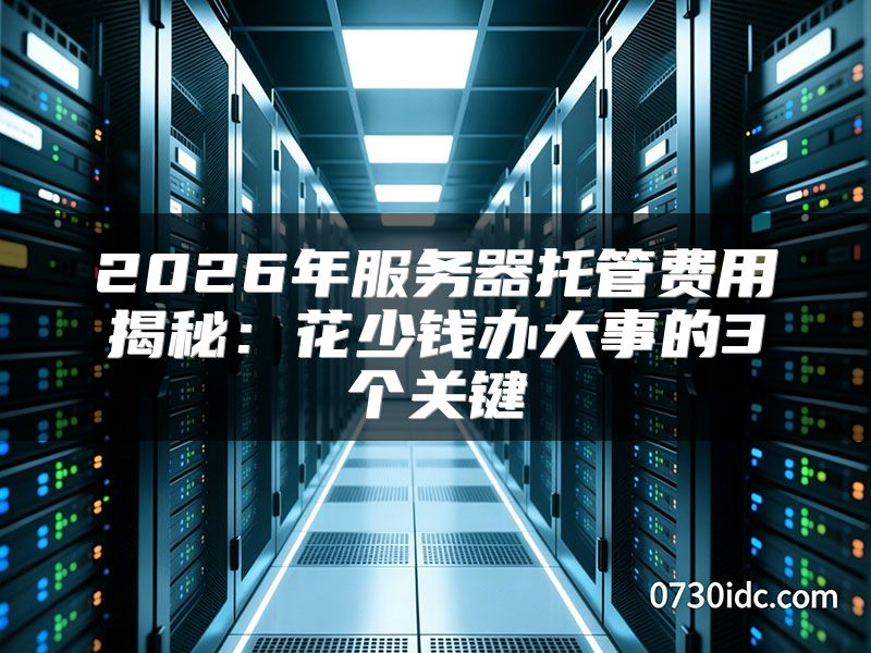 2026年服务器托管费用揭秘:花少钱办大事的3个关键