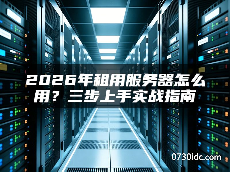 2026年租用服务器怎么用?三步上手实战指南