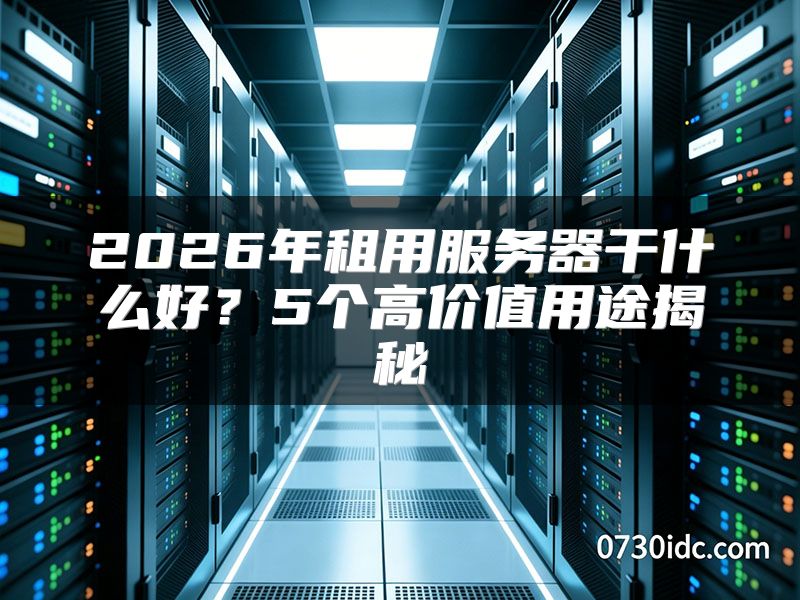 2026年租用服务器干什么好？5个高价值用途揭秘