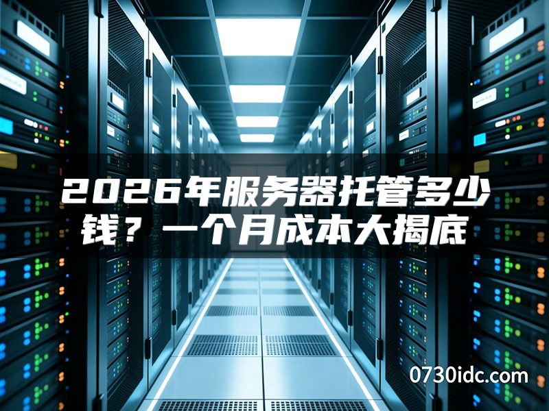 2026年服务器托管多少钱?一个月成本大揭底