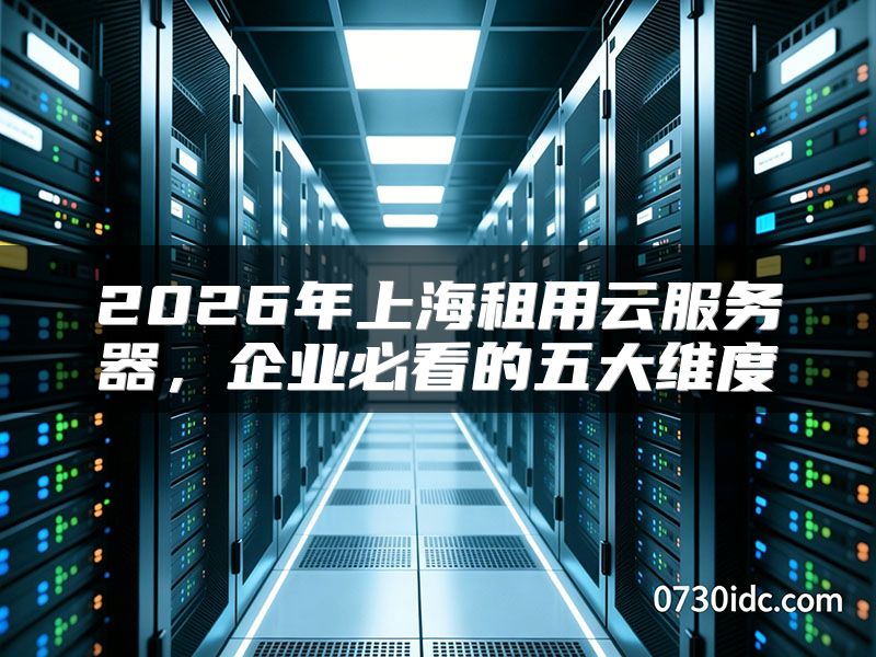 2026年上海租用云服务器，企业必看的五大维度