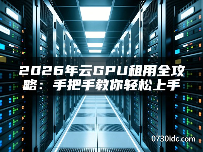 2026年云GPU租用全攻略:手把手教你轻松上手