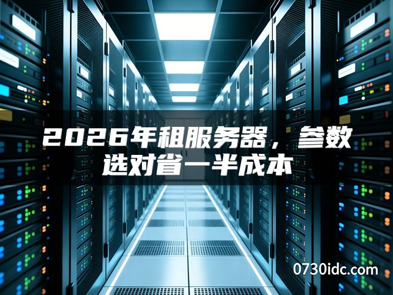 2026年租服务器，参数选对省一半成本