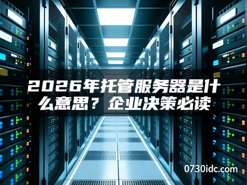 2026年托管服务器是什么意思?企业决策必读