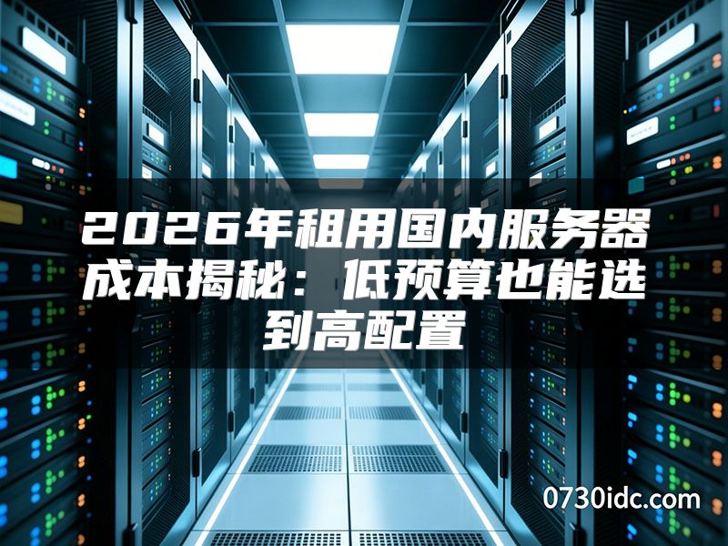 2026年租用国内服务器成本揭秘:低预算也能选到高配置