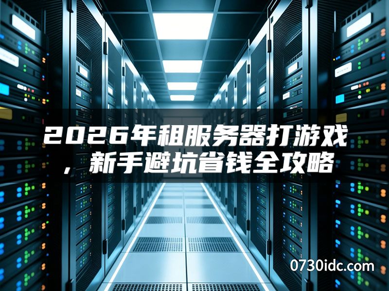 2026年租服务器打游戏，新手避坑省钱全攻略