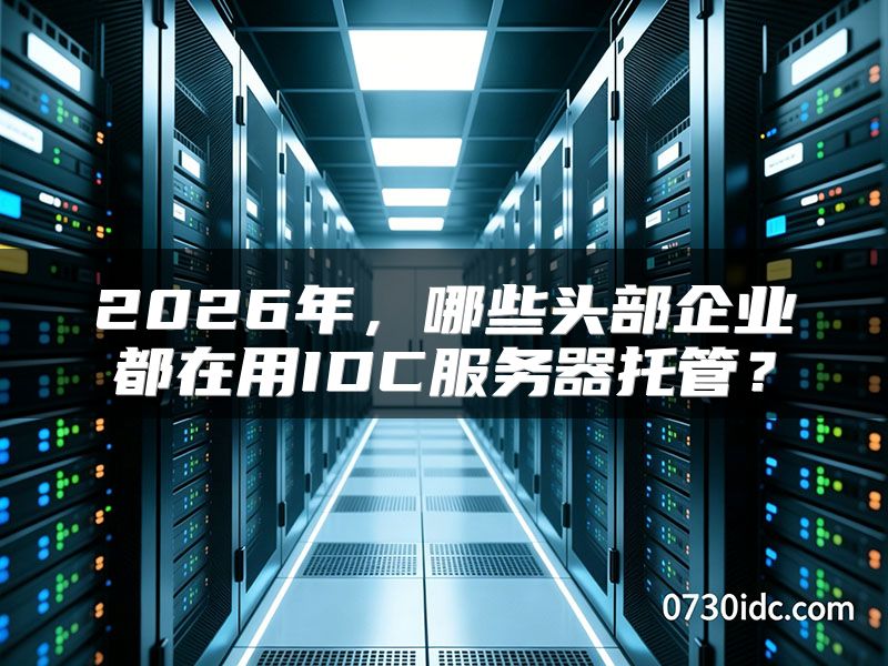 2026年，哪些头部企业都在用IDC服务器托管？