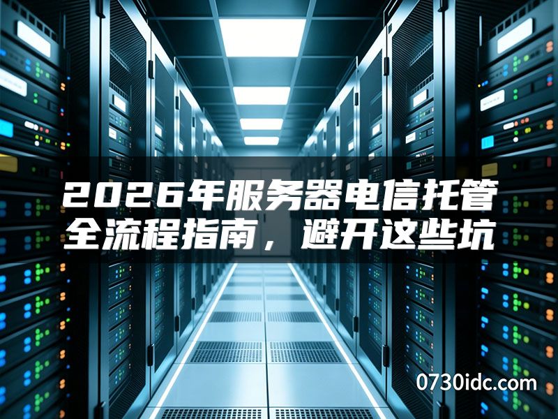2026年服务器电信托管全流程指南,避开这些坑