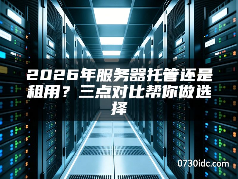 2026年服务器托管还是租用？三点对比帮你做选择