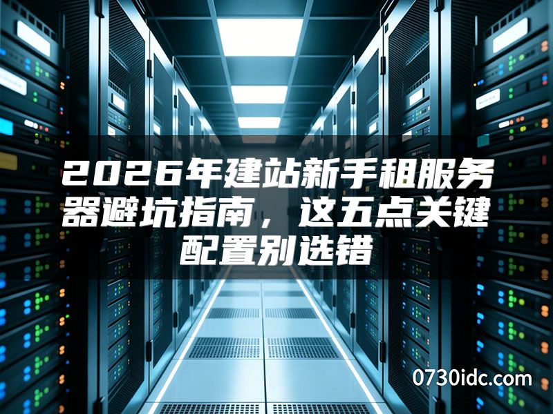 2026年建站新手租服务器避坑指南,这五点关键配置别选错