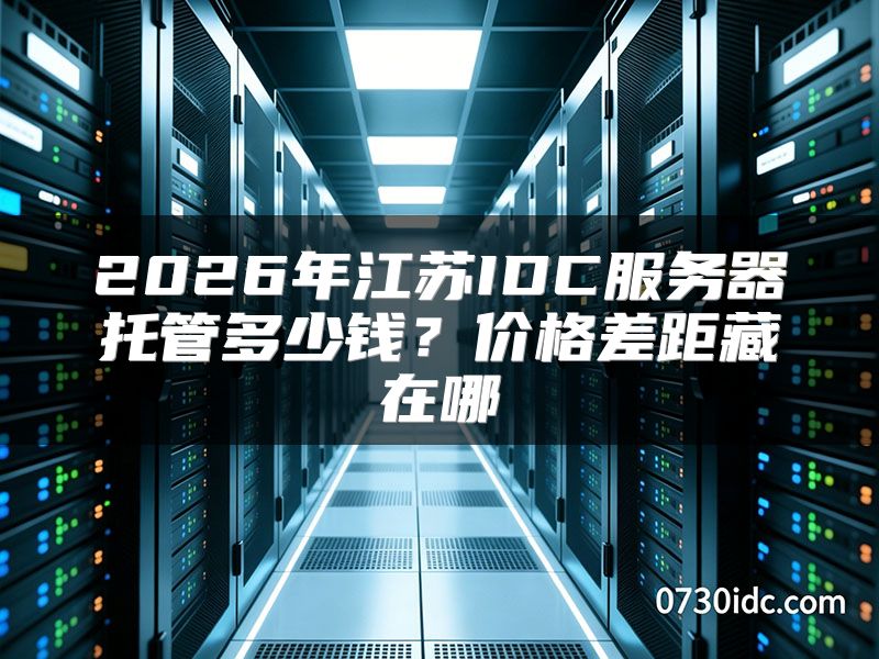 2026年江苏IDC服务器托管多少钱?价格差距藏在哪