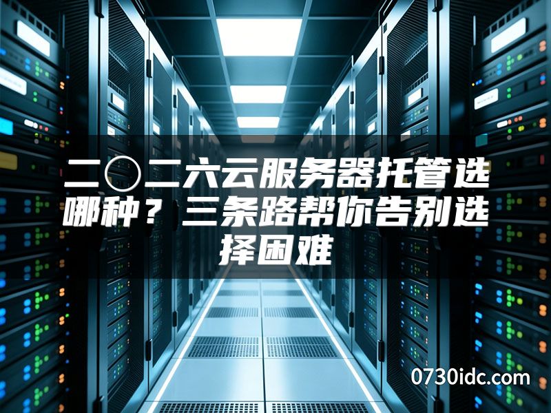二〇二六云服务器托管选哪种?三条路帮你告别选择困难