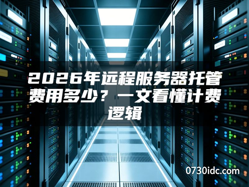 2026年远程服务器托管费用多少?一文看懂计费逻辑