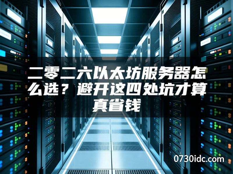 二零二六以太坊服务器怎么选?避开这四处坑才算真省钱