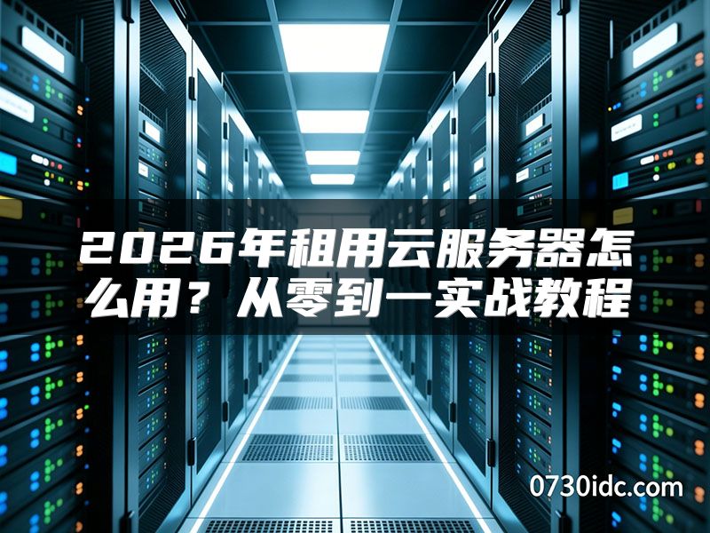 2026年租用云服务器怎么用?从零到一实战教程