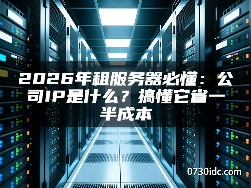 2026年租服务器必懂：公司IP是什么？搞懂它省一半成本
