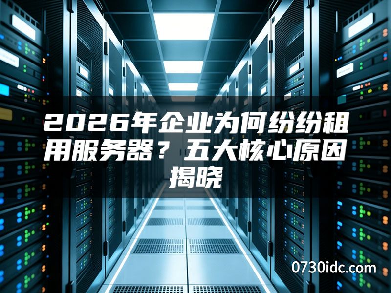 2026年企业为何纷纷租用服务器？五大核心原因揭晓
