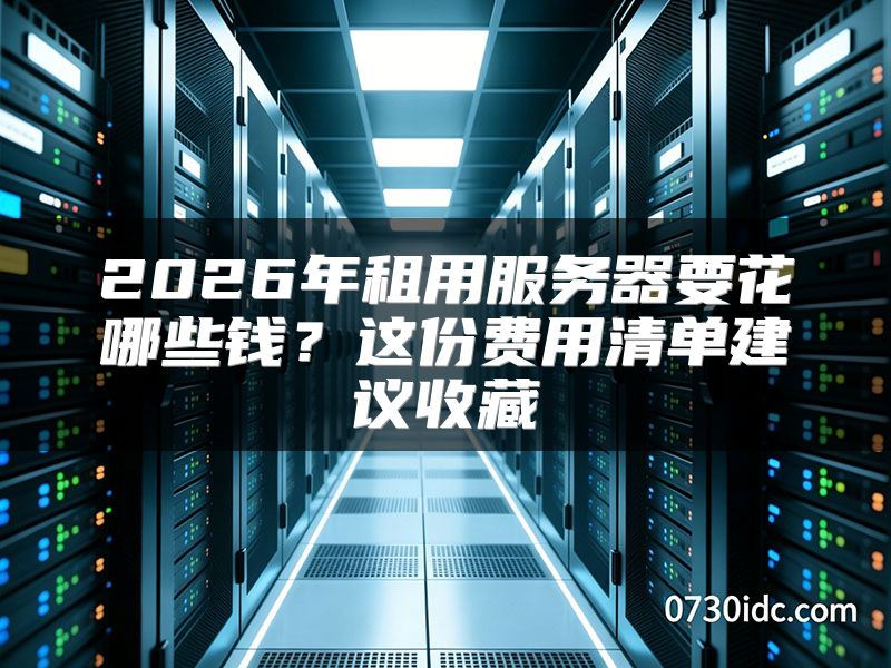 2026年租用服务器要花哪些钱？这份费用清单建议收藏