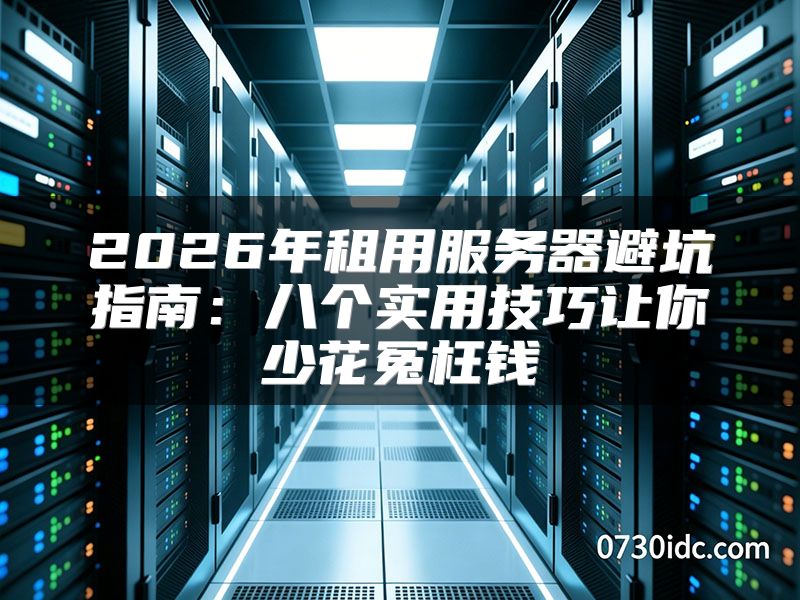 2026年租用服务器避坑指南：八个实用技巧让你少花冤枉钱