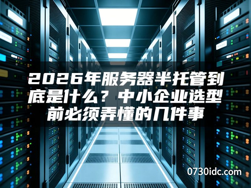 2026年服务器半托管到底是什么？中小企业选型前必须弄懂的几件事